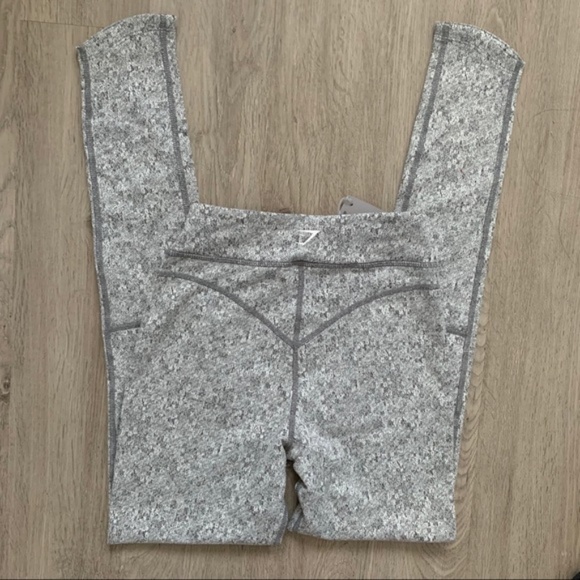 GYMSHARK | Fleur Texture Leggings Charcoal Marl - Picture 4 of 8